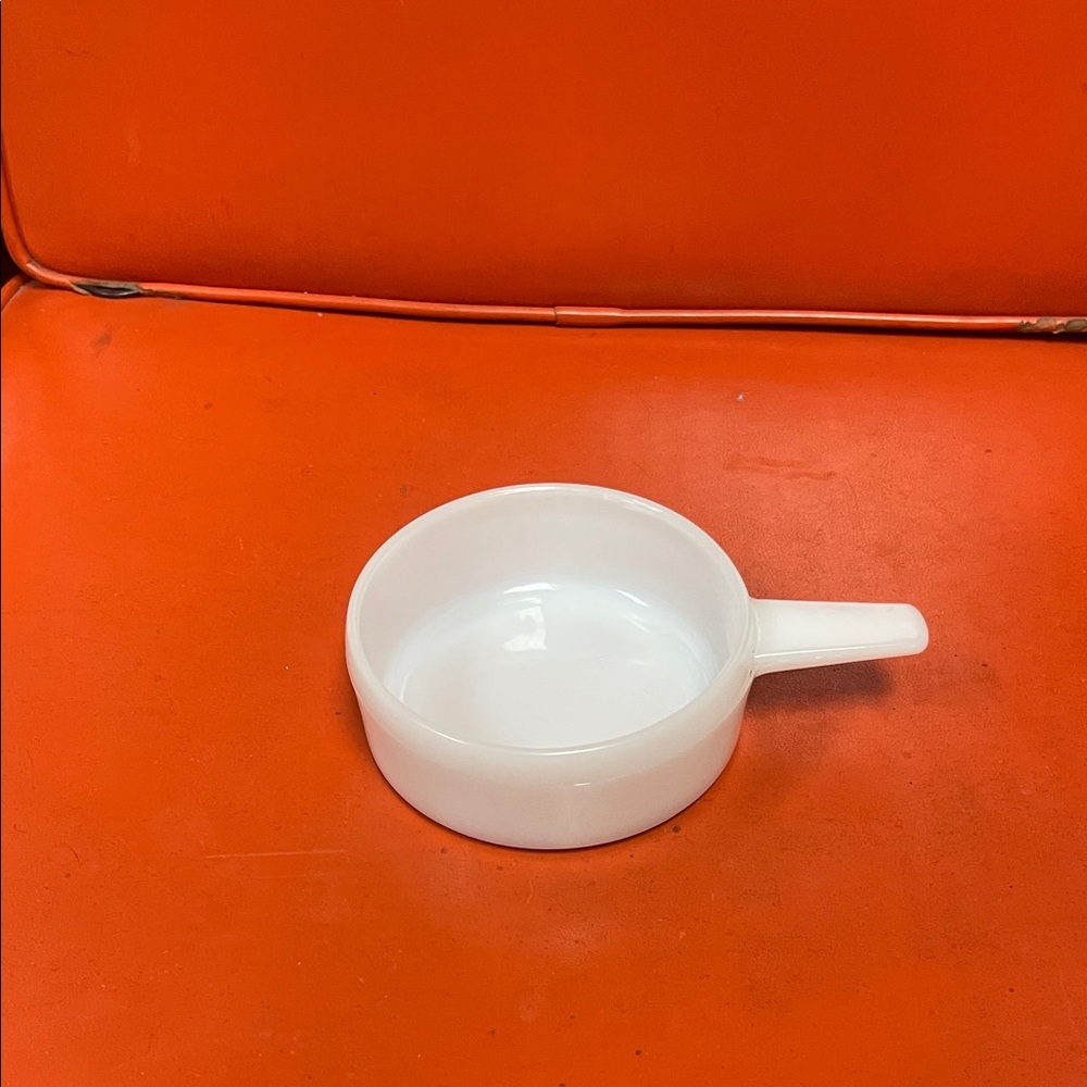 White Ceramic Soup Bowl with Handle